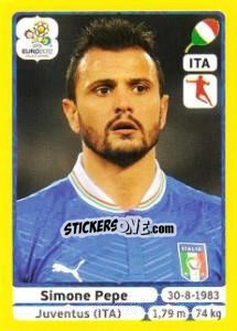 Sticker Simone Pepe - UEFA Euro Poland-Ukraine 2012. Platinum edition n. 330 - Panini