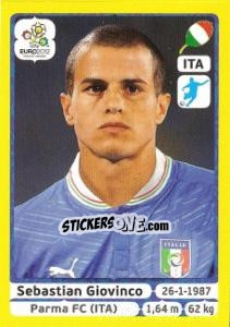 Sticker Sebastian Giovinco - UEFA Euro Poland-Ukraine 2012. Platinum edition n. 331 - Panini