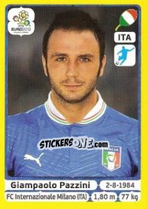 Sticker Giampaolo Pazzini - UEFA Euro Poland-Ukraine 2012. Platinum edition n. 334 - Panini