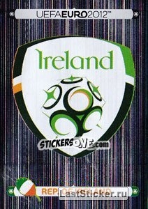 Sticker Badge - Rep. of Ireland - UEFA Euro Poland-Ukraine 2012. Platinum edition n. 340 - Panini