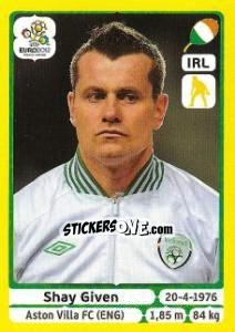 Sticker Shay Given - UEFA Euro Poland-Ukraine 2012. Platinum edition n. 345 - Panini