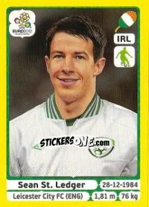 Sticker Sean St. Ledger - UEFA Euro Poland-Ukraine 2012. Platinum edition n. 348 - Panini