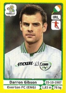 Sticker Darron Gibson - UEFA Euro Poland-Ukraine 2012. Platinum edition n. 352 - Panini