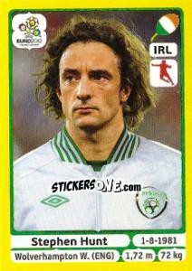 Sticker Stephen Hunt - UEFA Euro Poland-Ukraine 2012. Platinum edition n. 358 - Panini