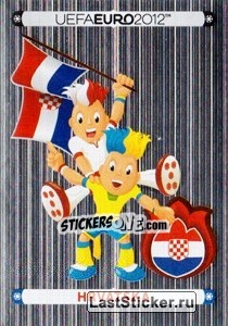 Sticker Official Mascot - Hrvatska - UEFA Euro Poland-Ukraine 2012. Platinum edition - Panini