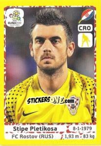 Sticker Stipe Pletikosa - UEFA Euro Poland-Ukraine 2012. Platinum edition n. 374 - Panini