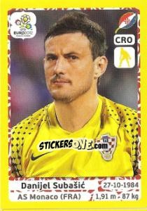 Sticker Danijel Subašic - UEFA Euro Poland-Ukraine 2012. Platinum edition n. 375 - Panini