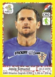 Sticker Josip Šimunic - UEFA Euro Poland-Ukraine 2012. Platinum edition n. 376 - Panini