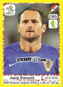 Sticker Josip Šimunic - UEFA Euro Poland-Ukraine 2012. Platinum edition - Panini