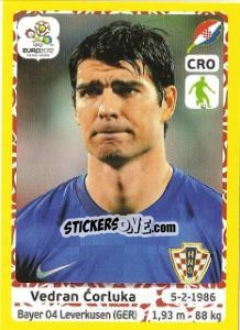 Sticker Vedran Corluka - UEFA Euro Poland-Ukraine 2012. Platinum edition n. 377 - Panini