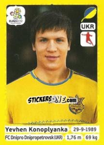 Sticker Yevhen Konoplyanka - UEFA Euro Poland-Ukraine 2012. Platinum edition - Panini