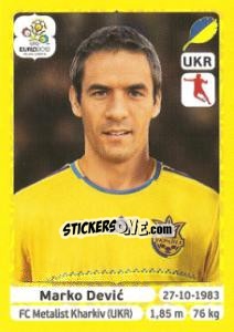 Sticker Marko Devic - UEFA Euro Poland-Ukraine 2012. Platinum edition n. 417 - Panini
