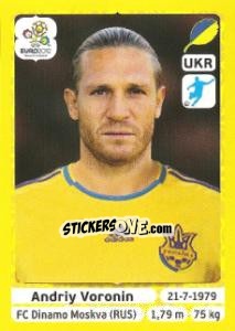 Sticker Andriy Voronin - UEFA Euro Poland-Ukraine 2012. Platinum edition n. 418 - Panini