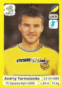 Sticker Andriy Yarmolenko - UEFA Euro Poland-Ukraine 2012. Platinum edition n. 419 - Panini