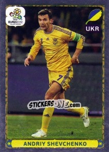 Sticker Andriy Shevchenko - UEFA Euro Poland-Ukraine 2012. Platinum edition n. 425 - Panini