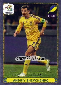 Sticker Andriy Shevchenko - UEFA Euro Poland-Ukraine 2012. Platinum edition - Panini