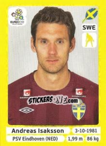 Sticker Andreas Isaksson - UEFA Euro Poland-Ukraine 2012. Platinum edition n. 432 - Panini