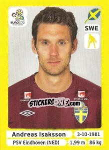 Figurina Andreas Isaksson - UEFA Euro Poland-Ukraine 2012. Platinum edition - Panini