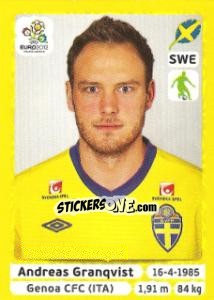 Sticker Andreas Granqvist - UEFA Euro Poland-Ukraine 2012. Platinum edition - Panini