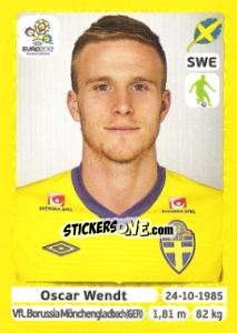 Sticker Oscar Wendt - UEFA Euro Poland-Ukraine 2012. Platinum edition n. 439 - Panini