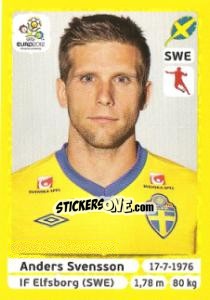 Sticker Anders Svensson - UEFA Euro Poland-Ukraine 2012. Platinum edition - Panini