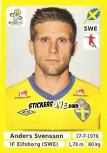 Sticker Anders Svensson - UEFA Euro Poland-Ukraine 2012. Platinum edition n. 441 - Panini