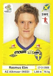Sticker Rasmus Elm - UEFA Euro Poland-Ukraine 2012. Platinum edition n. 443 - Panini