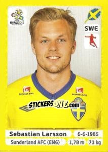 Sticker Sebastian Larsson - UEFA Euro Poland-Ukraine 2012. Platinum edition n. 444 - Panini
