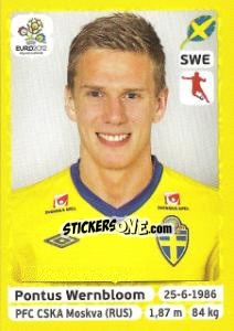 Sticker Pontus Wernbloom - UEFA Euro Poland-Ukraine 2012. Platinum edition n. 445 - Panini