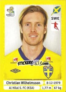 Sticker Christian Wilhelmsson - UEFA Euro Poland-Ukraine 2012. Platinum edition - Panini