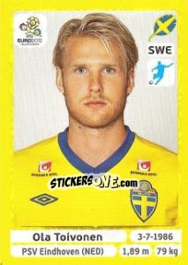 Sticker Ola Toivonen - UEFA Euro Poland-Ukraine 2012. Platinum edition n. 449 - Panini