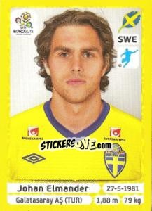 Sticker Johan Elmander - UEFA Euro Poland-Ukraine 2012. Platinum edition n. 450 - Panini