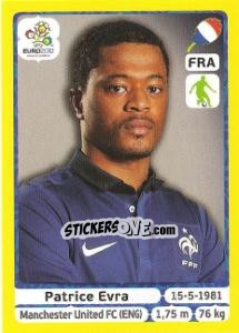 Sticker Patrice Evra - UEFA Euro Poland-Ukraine 2012. Platinum edition n. 463 - Panini