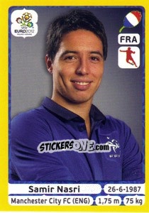 Sticker Samir Nasri - UEFA Euro Poland-Ukraine 2012. Platinum edition n. 476 - Panini