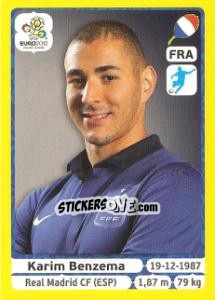 Sticker Karim Benzema - UEFA Euro Poland-Ukraine 2012. Platinum edition n. 480 - Panini