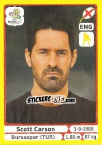 Sticker Scott Carson - UEFA Euro Poland-Ukraine 2012. Platinum edition n. 491 - Panini
