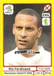 Sticker Rio Ferdinand - UEFA Euro Poland-Ukraine 2012. Platinum edition n. 494 - Panini