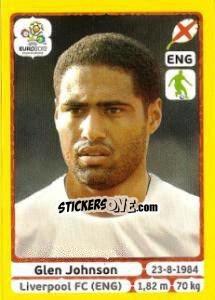 Sticker Glen Johnson - UEFA Euro Poland-Ukraine 2012. Platinum edition n. 496 - Panini