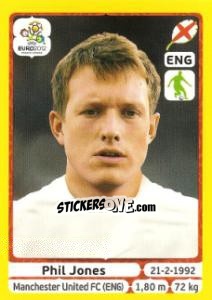 Sticker Phil Jones - UEFA Euro Poland-Ukraine 2012. Platinum edition n. 497 - Panini