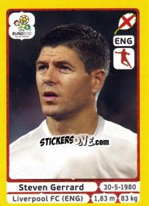 Sticker Steven Gerrard - UEFA Euro Poland-Ukraine 2012. Platinum edition n. 499 - Panini