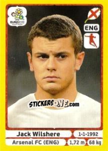 Sticker Jack Wilshere - UEFA Euro Poland-Ukraine 2012. Platinum edition n. 502 - Panini