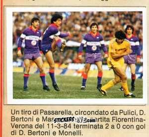Sticker Verona Vs Fiorentina - Calciatori 1984-1985
 n. 284 - Edis