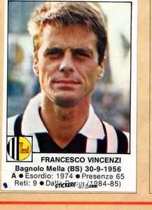 Cromo Vincenzi - Calciatori 1984-1985
 n. 29 - Edis