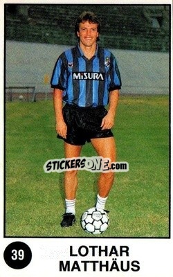 Sticker Lothar Matthaus - Supersport Calciatori 1988-1989
 n. 39 - Panini
