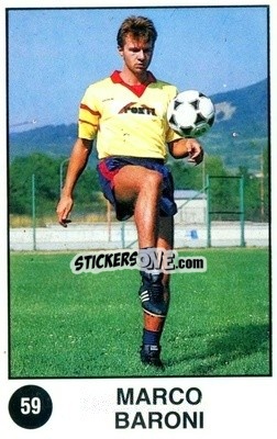Sticker Marco Baroni - Supersport Calciatori 1988-1989
 n. 59 - Panini