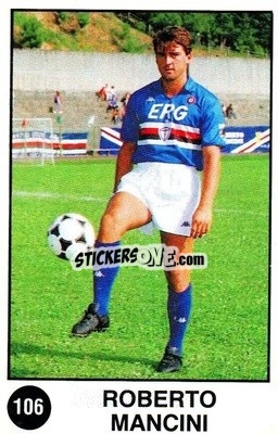 Sticker Roberto Mancini - Supersport Calciatori 1988-1989
 n. 106 - Panini