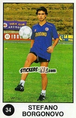 Sticker Stefano Borgonovo - Supersport Calciatori 1988-1989
 n. 34 - Panini