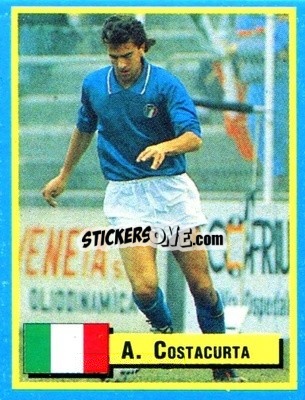 Sticker Alessandro Costacurta - Top Micro Card Calcio 1989-1990
 n. 27 - Vallardi