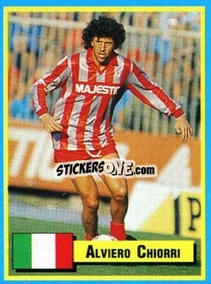 Sticker Alviero Chiorri - Top Micro Card Calcio 1989-1990
 n. 85 - Vallardi