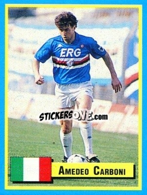 Sticker Amedeo Carboni - Top Micro Card Calcio 1989-1990
 n. 165 - Vallardi